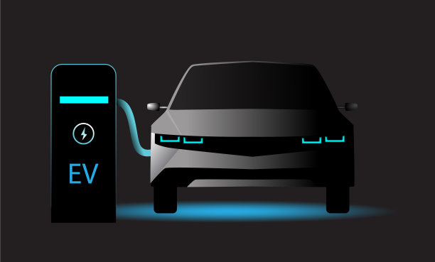 带充电点的电动汽车概念图片下载