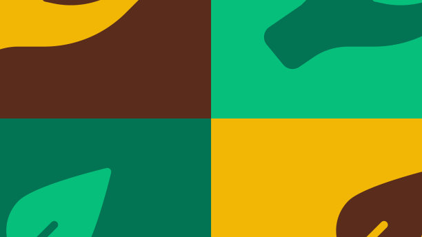 波普艺术手握一叶植物的图标图片下载