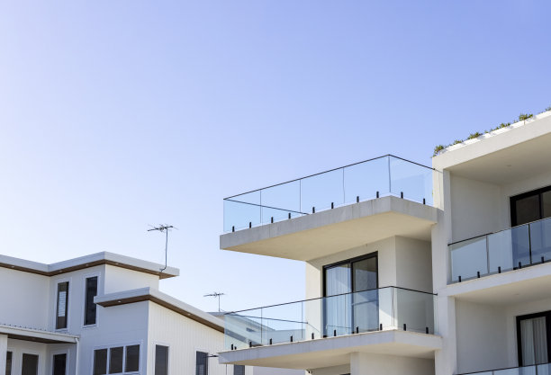特写现代住宅，背景与拷贝空间图片下载