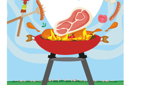 烧烤烤架海报模板与烤架图片下载