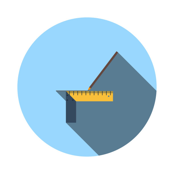 铅笔线与比例图标图片下载