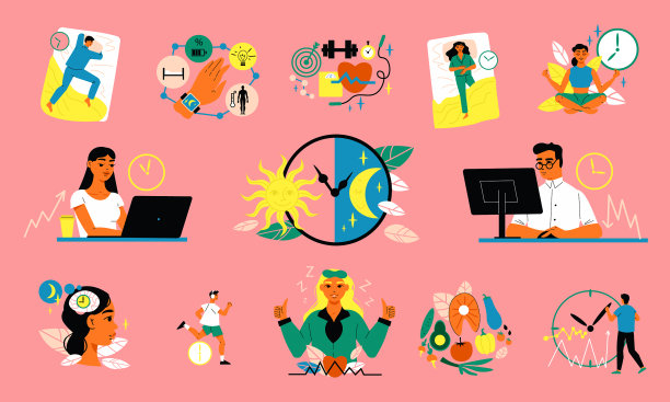 昼夜节律配色图片下载