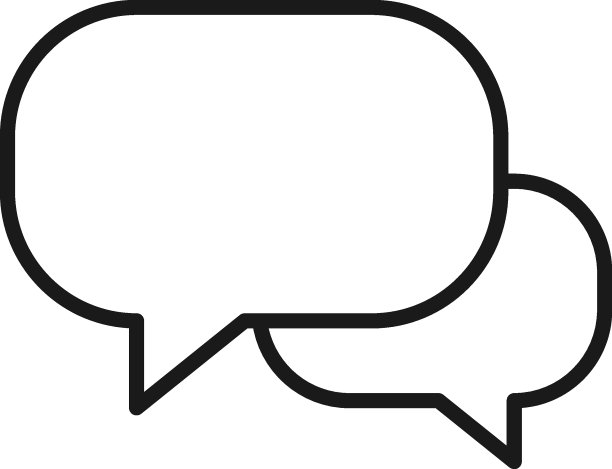 简单的黑白标志。单色简约插画适合应用程序，书籍，模板，文章等。矢量线图标的语音气泡的形式圆角矩形图片下载