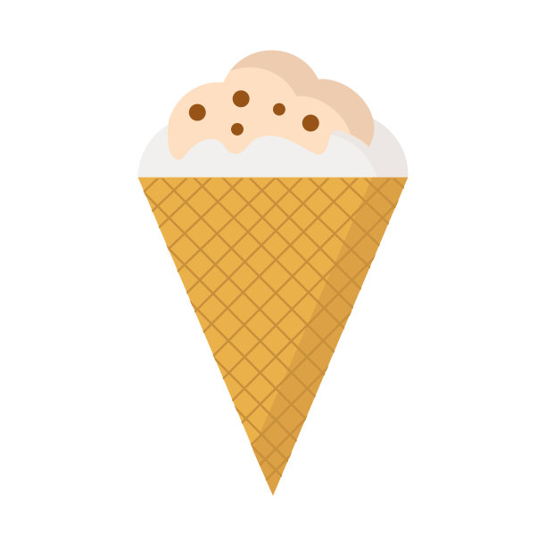 白色背景的香草冰淇淋，上面撒有巧克力屑图片下载