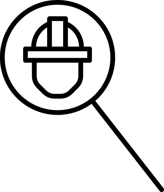 扁平风格轮廓符号：细线现代标志，适用于广告、书籍、互联网商店的建筑工人图标图片下载
