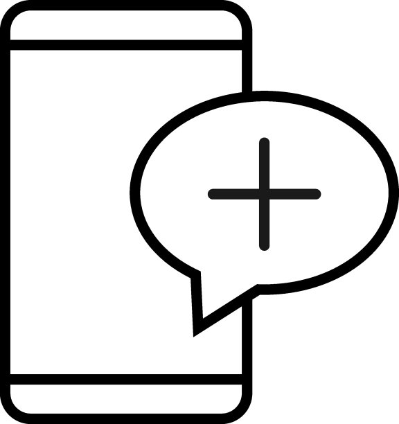 互联网聊天和对话的概念。现代矢量符号在平坦的风格。适合网站、商店。智能手机语音泡泡内的交叉或加号线图标图片下载