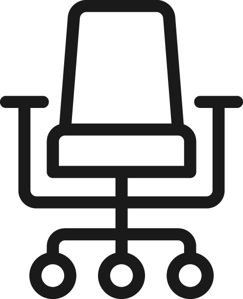 商业和金钱的概念。用黑线绘制的单色标志。可编辑的中风。矢量线图标的办公椅图片下载