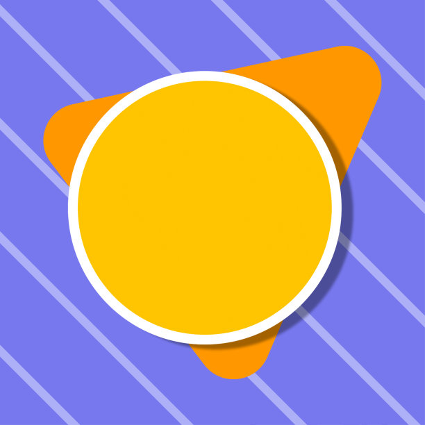 空白圆形和三角形与复制空间品牌超过条纹颜色背景设计。用于商业推广和营销的空几何形状。图片下载