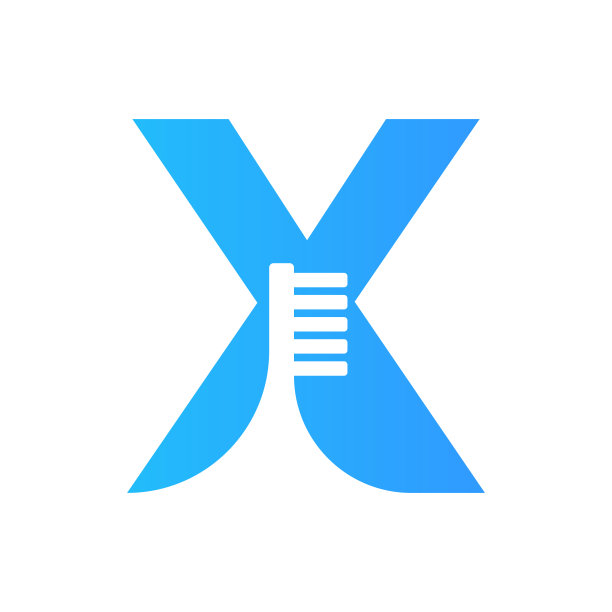 字母X牙科标志概念与牙刷向量模板。牙齿，牙科保健符号，医学和医学标志图片下载