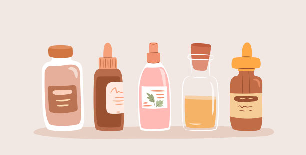 一套护肤产品隔离对白色图片下载