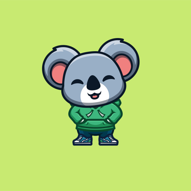 考拉城市可爱创意卡哇伊卡通吉祥物标志图片下载