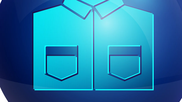 蓝色衬衫图标孤立在白色背景蓝色图片下载