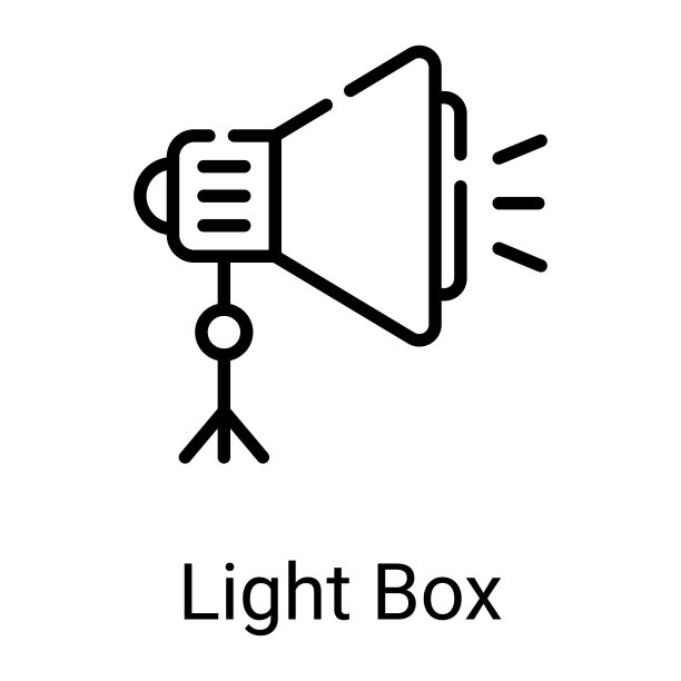 装饰灯光线图标孤立在白色背景图片下载