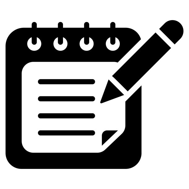 笔记本字形图标孤立在白色背景图片下载