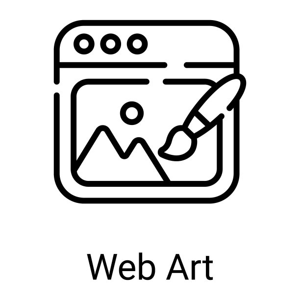 图形设计线性图标（白色背景）图片下载