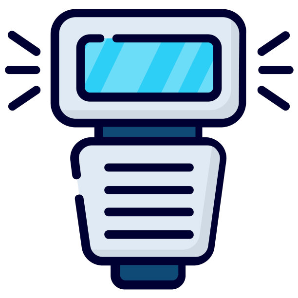 闪光光颜色线图标孤立在白色背景图片下载