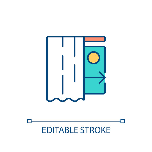 窗帘RGB彩色图标图片下载