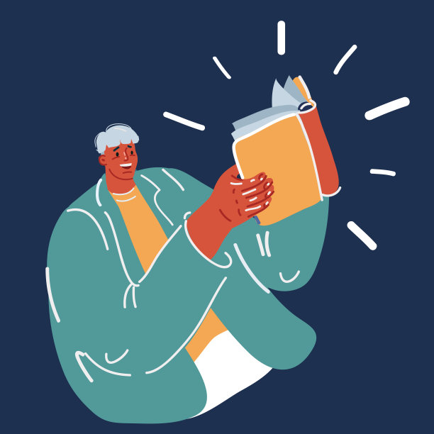 漫画矢量插图的人骑书图片下载