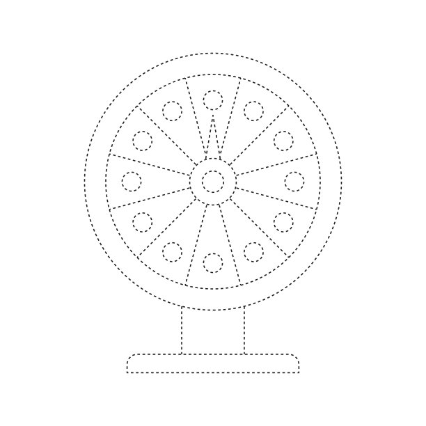 孩子们的幸运轮追踪工作表图片下载
