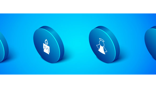 设置等距绑角蜡烛和图标图片下载