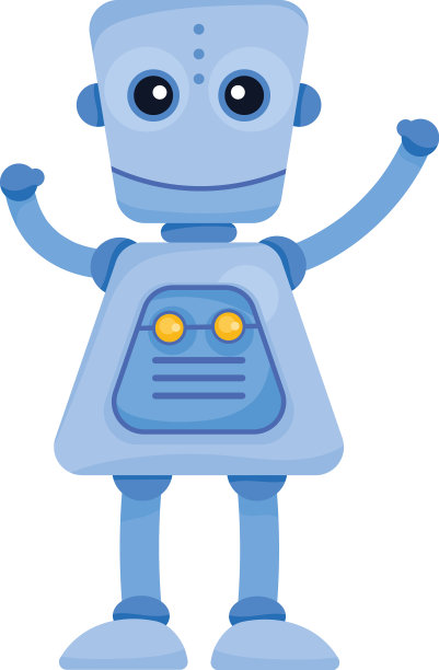 蓝色的仿人机器人图片下载