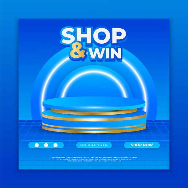 购买并赢得社交媒体比赛横幅的模板图片下载