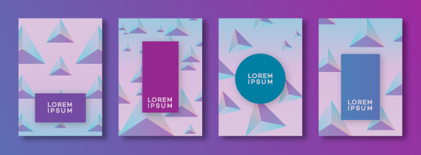 封面设计模板集三角形背景图片下载