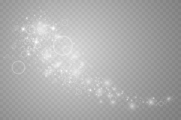 在透明背景上孤立的白色发光灯光效果。圣诞灯。有光束和聚光的太阳耀斑。发光效果。星光闪耀的卡片和节日背景。图片下载