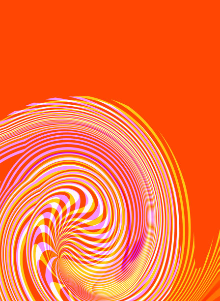 抽象的现代橙色背景。黄色的漩涡。奢华的背景。几何艺术数字屏幕。夏秋海报，横幅。分形墙纸。展示卡片。讲台。封面设计。太阳能。图片下载