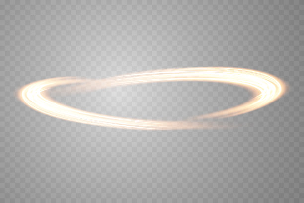 紫色是抽象的光的运动和速度线。光日常发光效果。半圆形波，光轨迹曲线漩涡，汽车大灯，白炽光纤png。图片下载