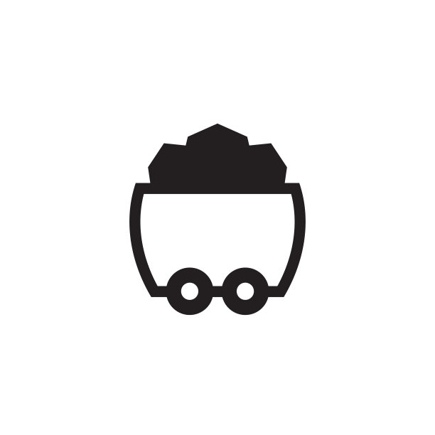 白色的煤矿车图标图片下载