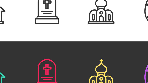 用墓碑定线教堂建筑坟墓图片下载