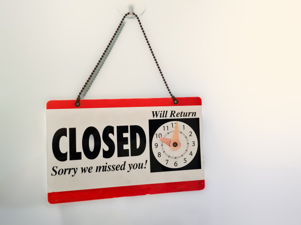 关闭标志孤立在白色背景上图片下载