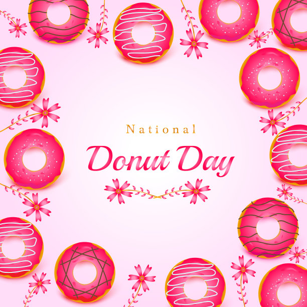 全国甜甜圈日社交媒体广告海报图片下载