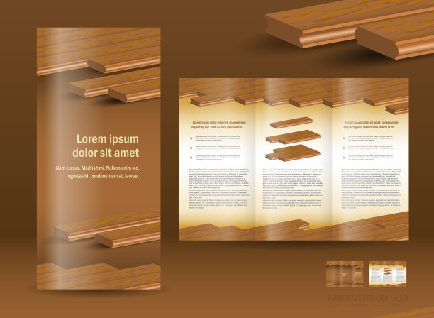 地板板材小册子设计模板文件夹图片下载