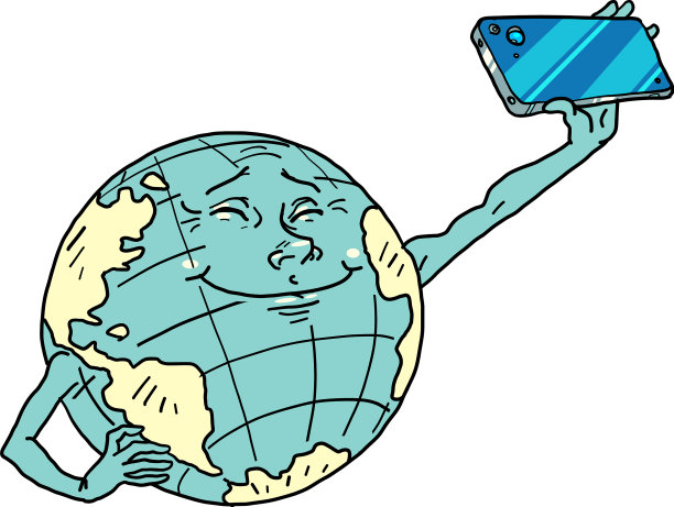 星球地球字符与电话全球图片下载