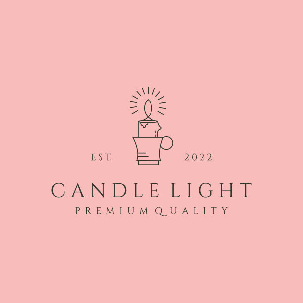 杯烛灯线标志符号设计图片下载