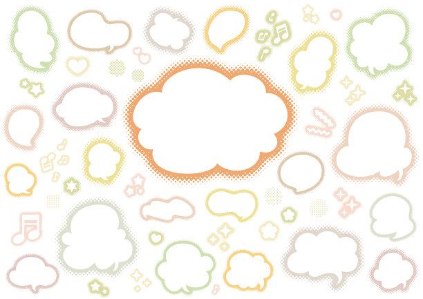彩色和流行的设计气球套装，语音泡泡，语音泡泡，吹图片下载