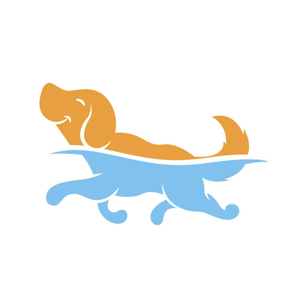 狗游泳设计图片下载
