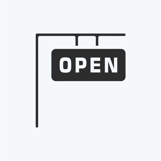 图标开放的房子适合教育象征图片下载