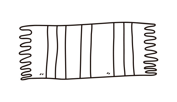 沙滩条纹毛巾孤立在白色背景图片下载