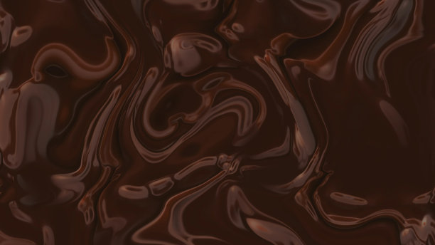 液体巧克力背景。抽丝缎香浪，棕色流图片下载