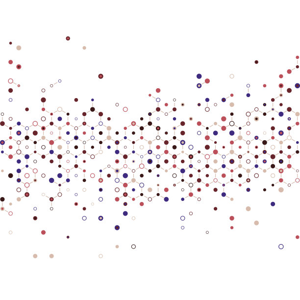 很多六边形细胞通信连接图片下载