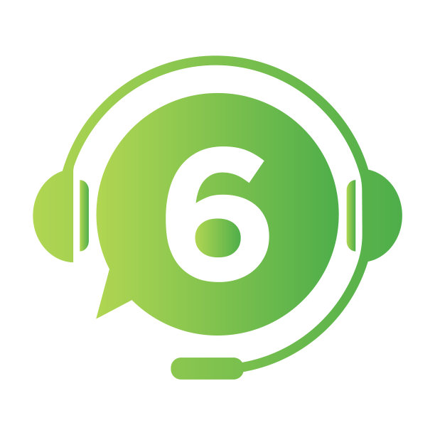 沟通聊天标志上字母6模板图片下载