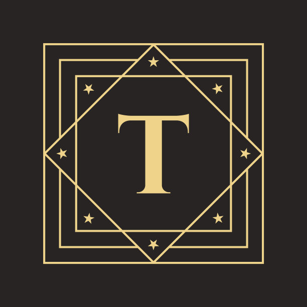 创意字母t标志与优雅和时尚图片下载