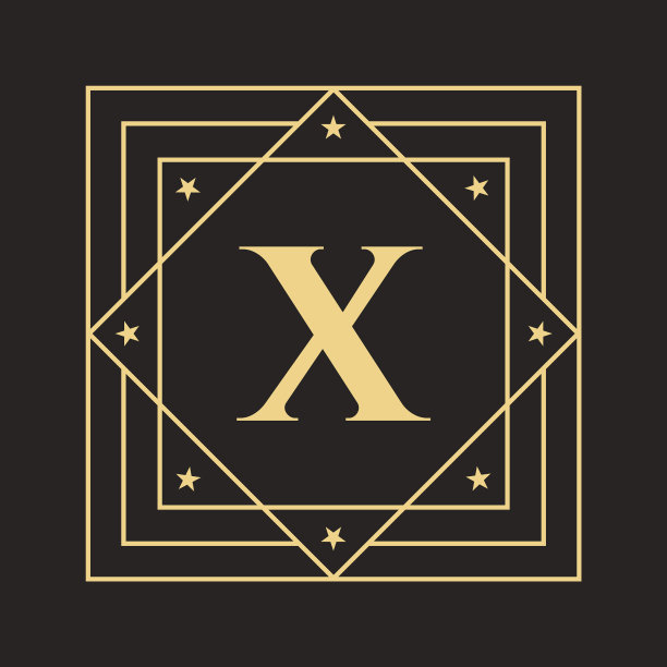 创意字母x标志与优雅和时尚图片下载
