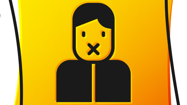 黑人审查和言论自由概念的图标图片下载