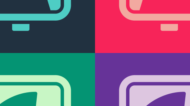 波普艺术吊桥前面图标孤立的颜色图片下载