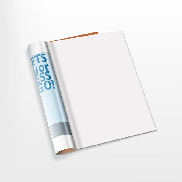 3d清晰的杂志页面概念俯视图图片下载