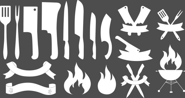 doner kebab烤肉架的Logo构造器图片下载